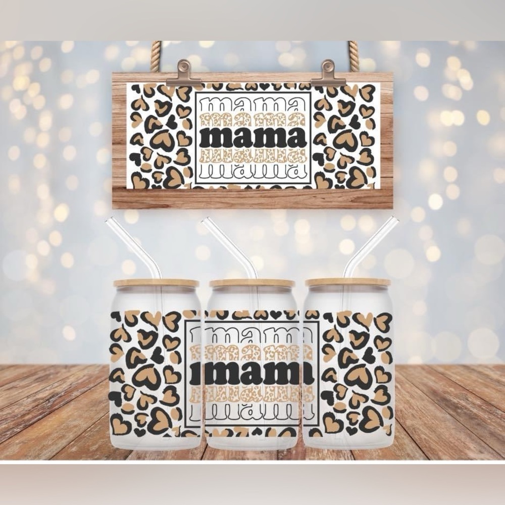 NEW Mama Glass Can with Bamboo Lid